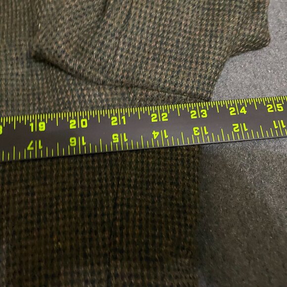 Stuart Hughes Men’s Blazer Sport Coat 44L Brown Houndstooth Elbow Patch Wool - Picture 6 of 16